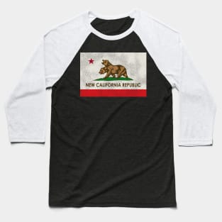 New California Republic Worn-Out Flag Baseball T-Shirt